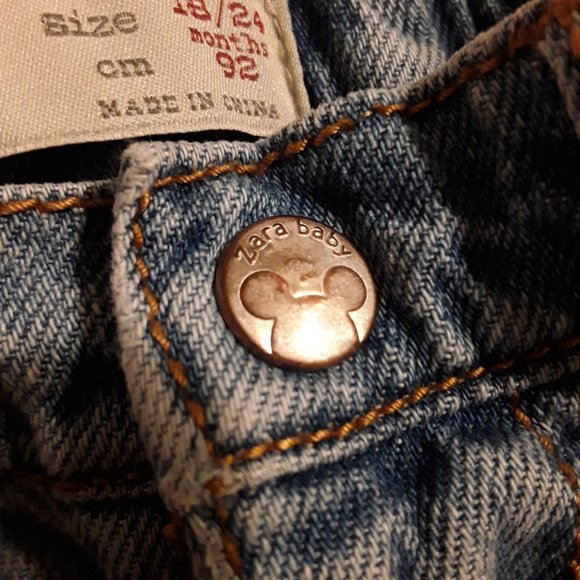 Disney Baby Zara Baby Girl Collection Mickey Mouse Denim Shorts - Picture 2 of 13